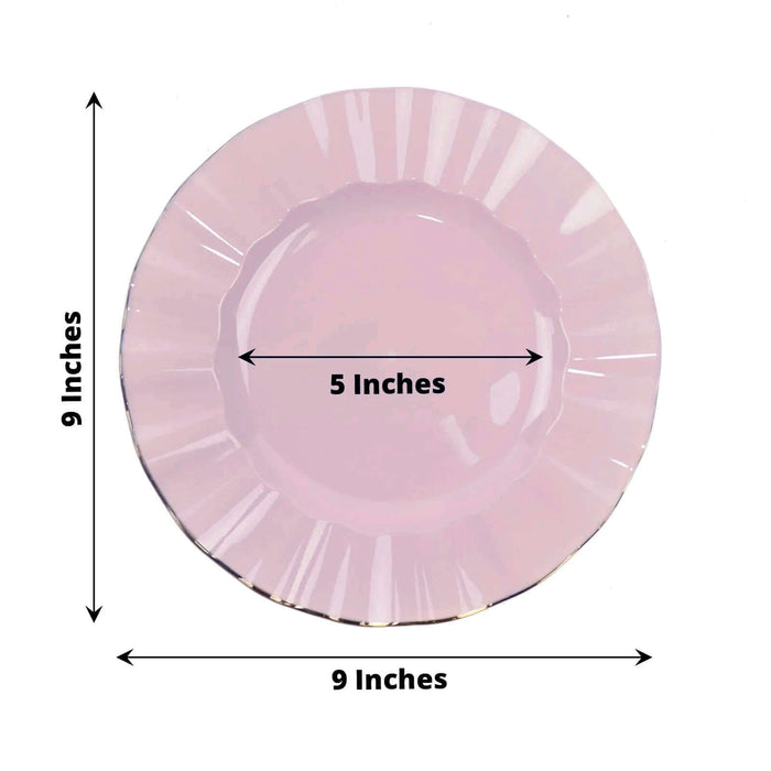 Pink 9-inch round plate with 5-inch inner diameter