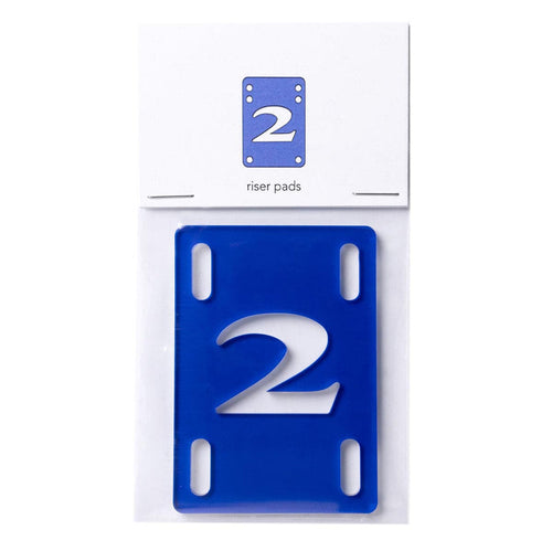 2 Riser Pads Risers - Blue - 1/8"