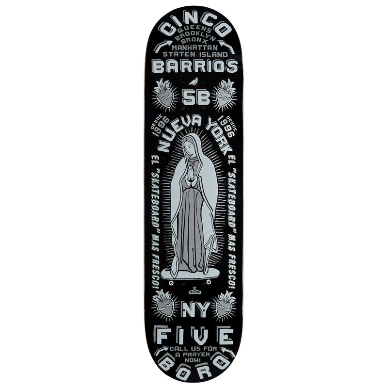 5Boro Cinco Barrios Skateboard Deck - Black - 8.25"