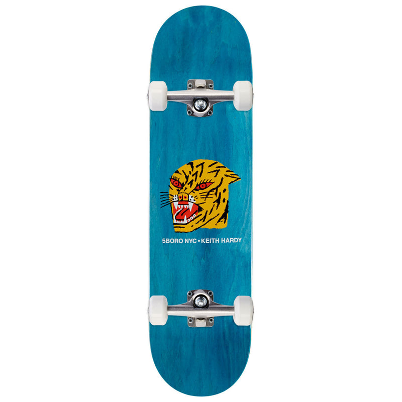 5Boro Keith Hardy Pro Skateboard Complete - Blue Stain - 8.50"