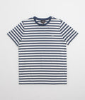 A.P.C. Embroidered Striped T-Shirt in Dark Navy