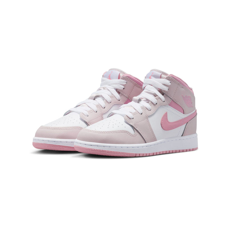 Air Jordan 1 Mid 'Pearl Pink White' Big Kids' Shoes