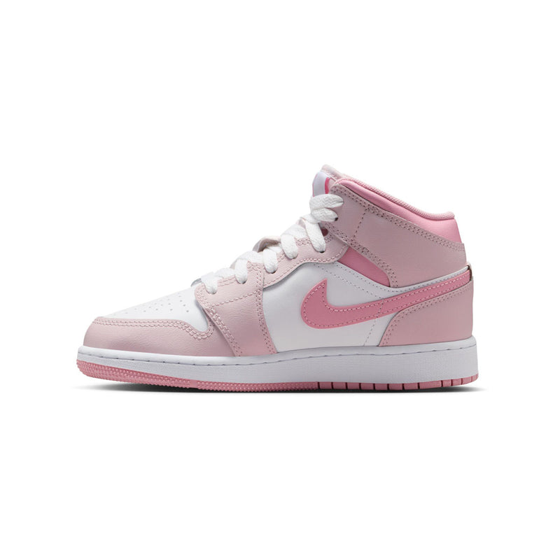 Air Jordan 1 Mid 'Pearl Pink White' Big Kids' Shoes
