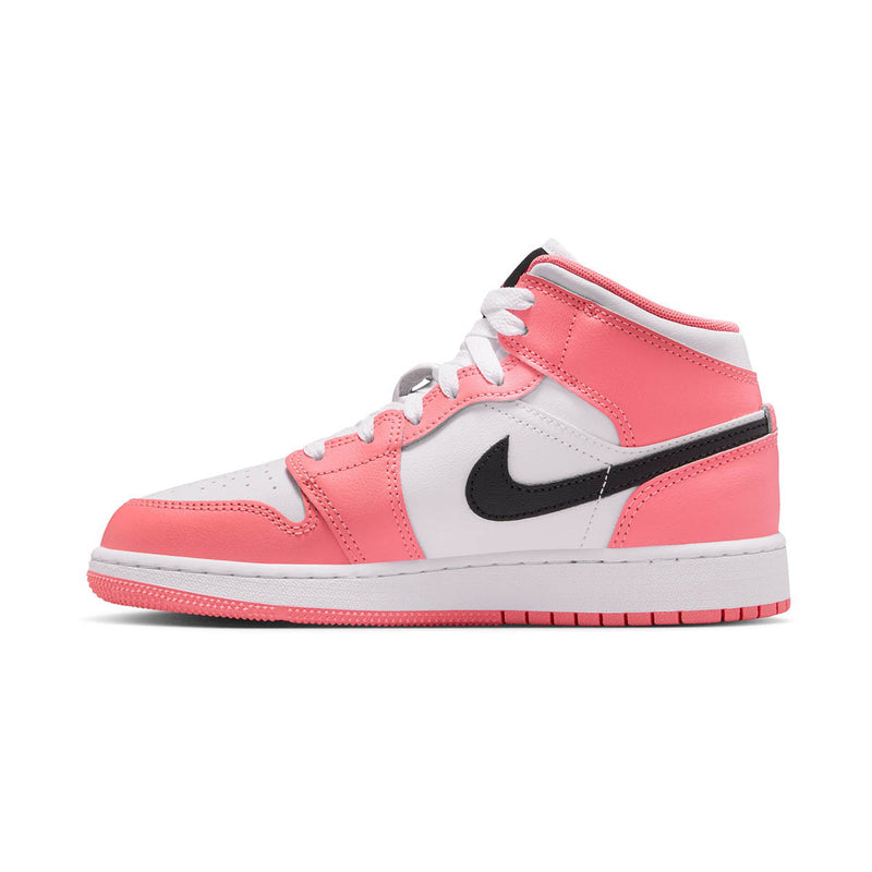 Air Jordan 1 Mid 'Pink Gaze' Big Kids' Shoes