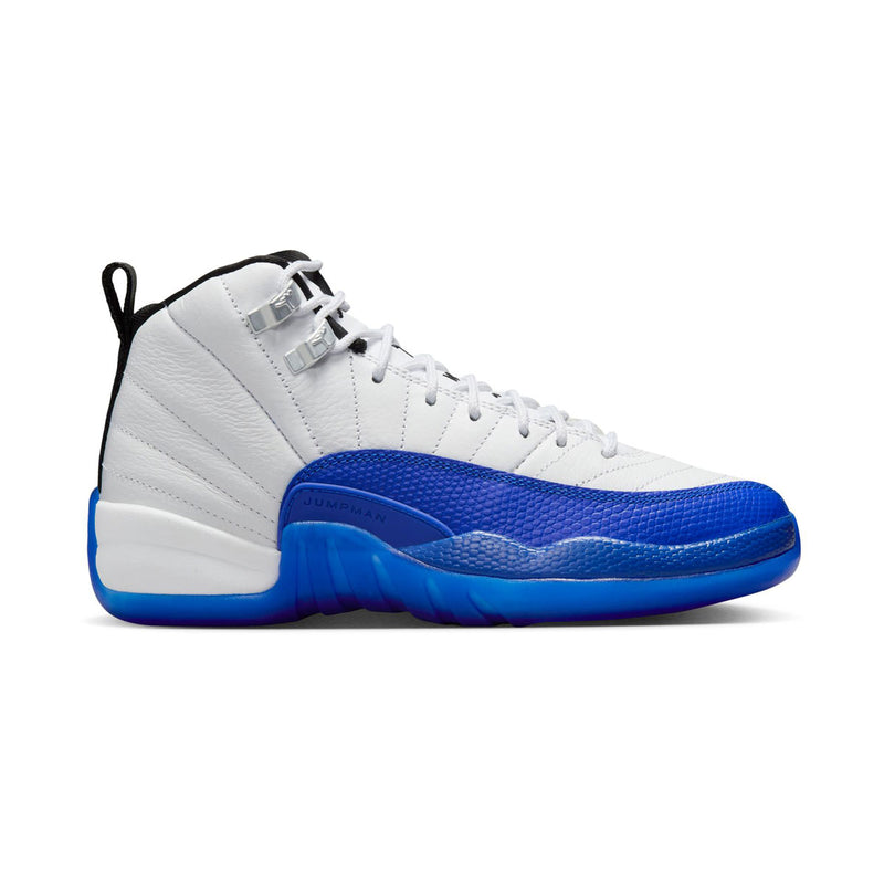 Air Jordan 12 Retro 'White & Game Royal' Big Kids' Shoes