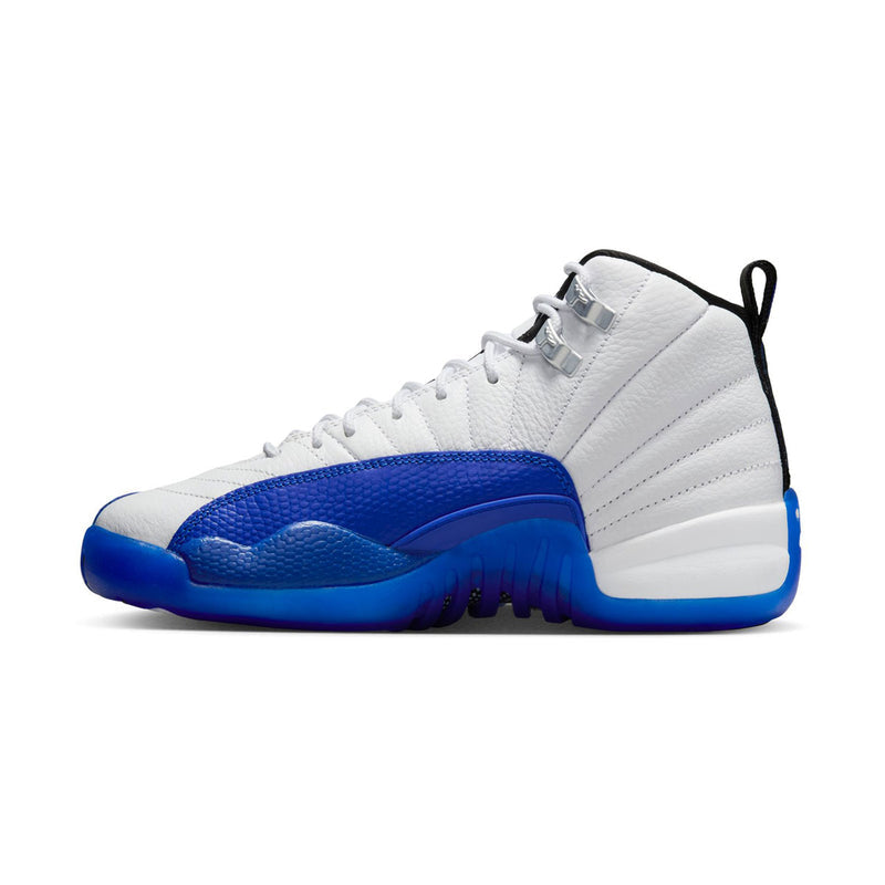 Air Jordan 12 Retro 'White & Game Royal' Big Kids' Shoes