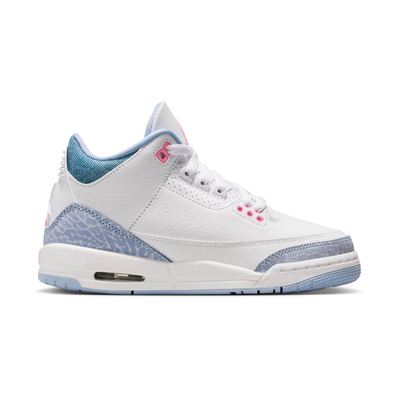 Air Jordan 3 Retro 'White Cobalt Bliss' Big Kids' Shoes