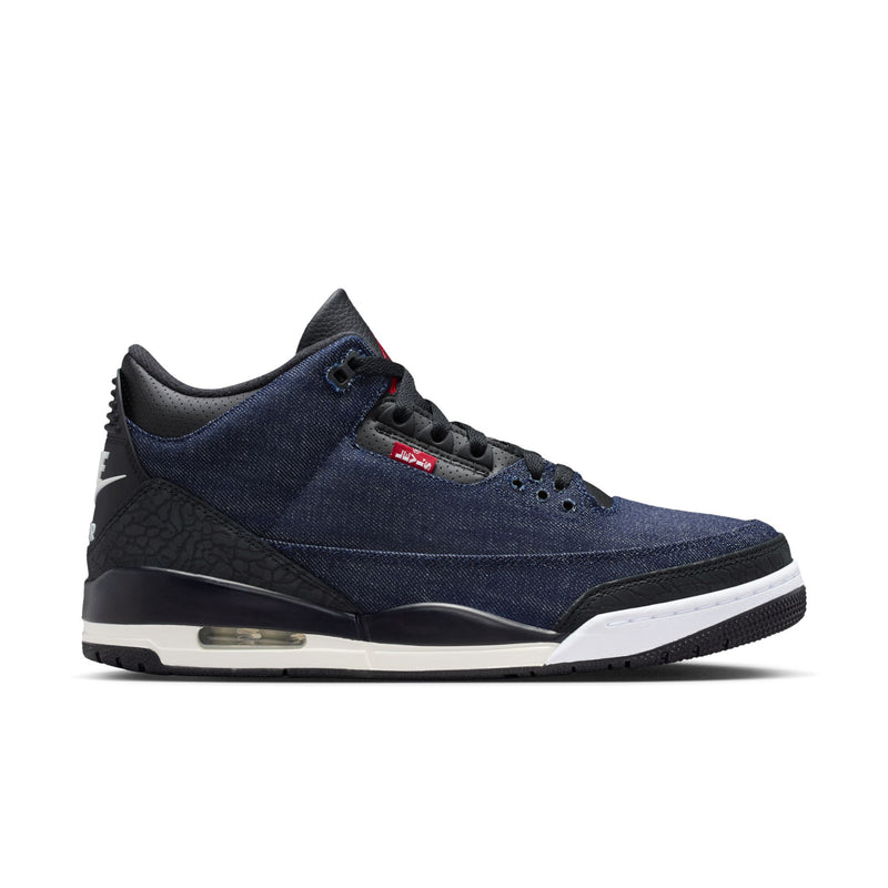 Air Jordan 3 x Levi's® 'Indigo and Gym Red' Men's Shoes