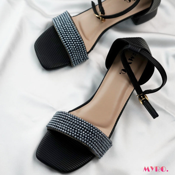 Alvia Black Heel - MYRO