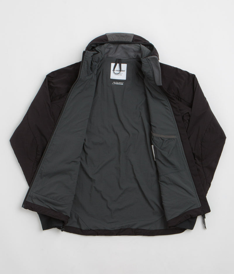 and wander Alpha Air Hoodie in Black