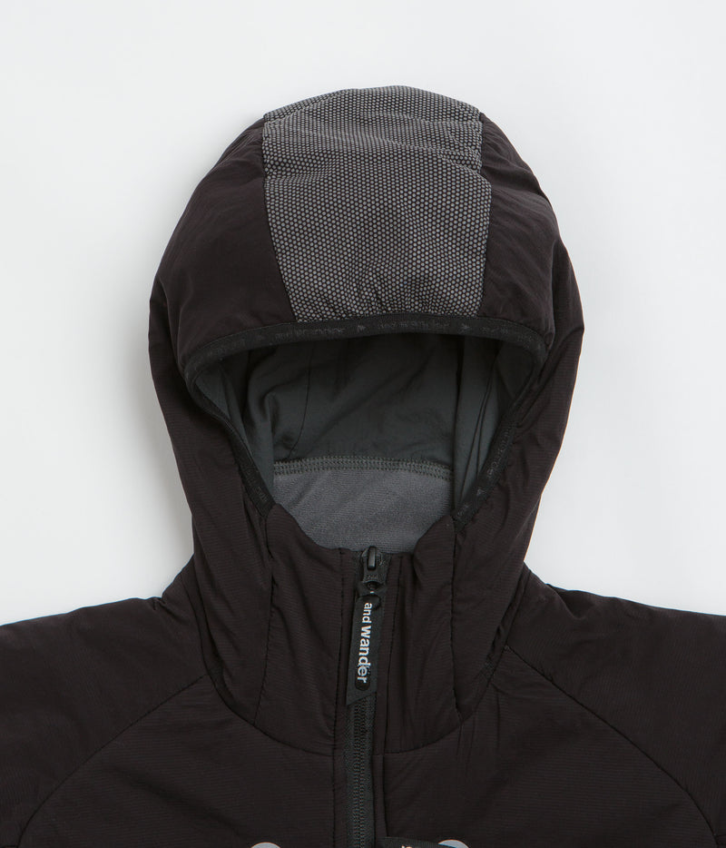 and wander Alpha Air Hoodie in Black