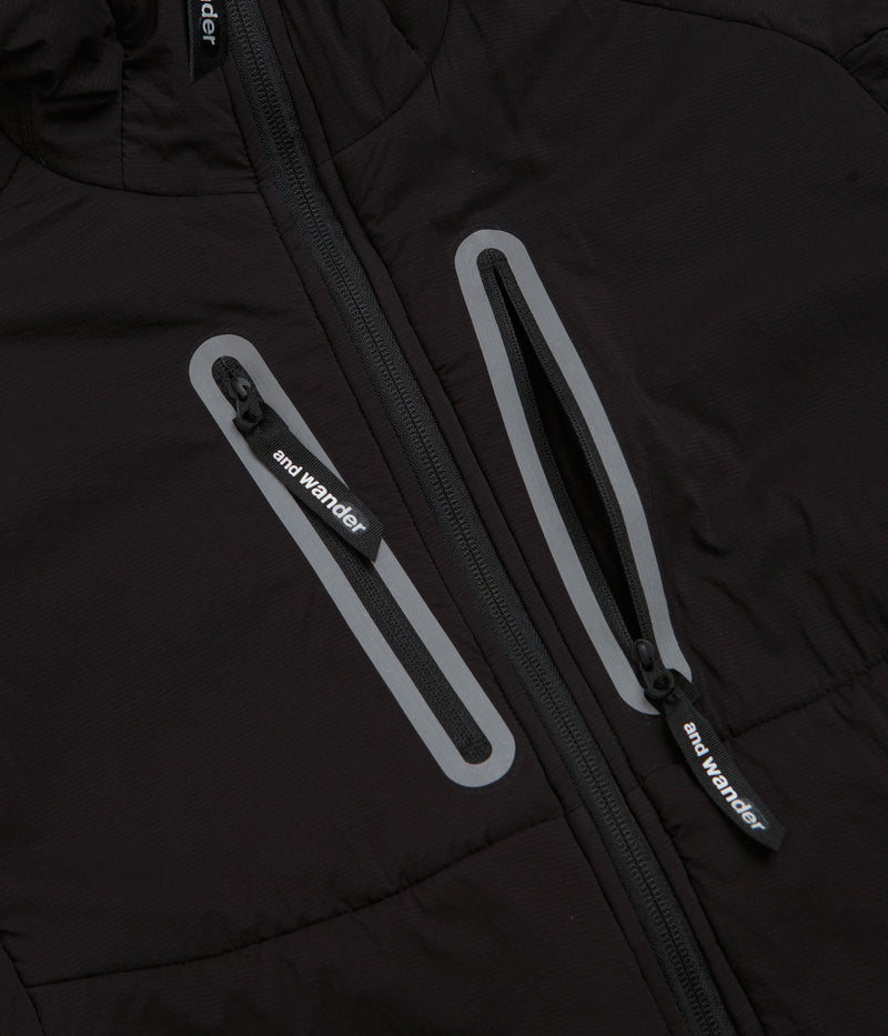 and wander Alpha Air Hoodie in Black