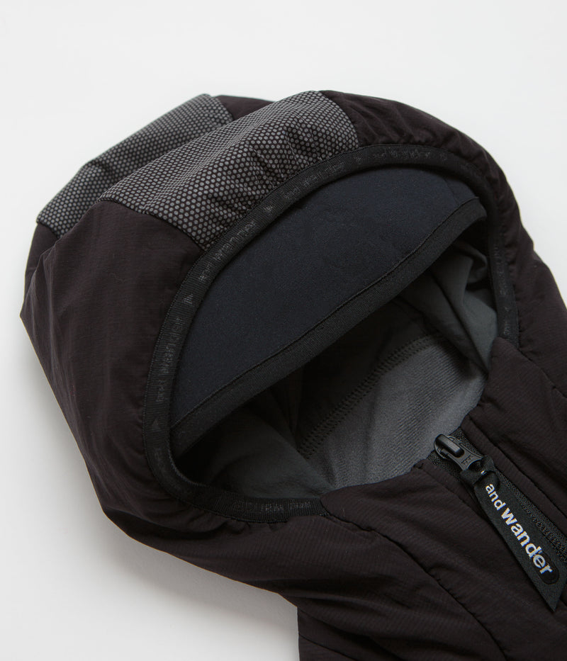 and wander Alpha Air Hoodie in Black