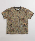 and wander Pertex Printed Wind T-Shirt in Beige