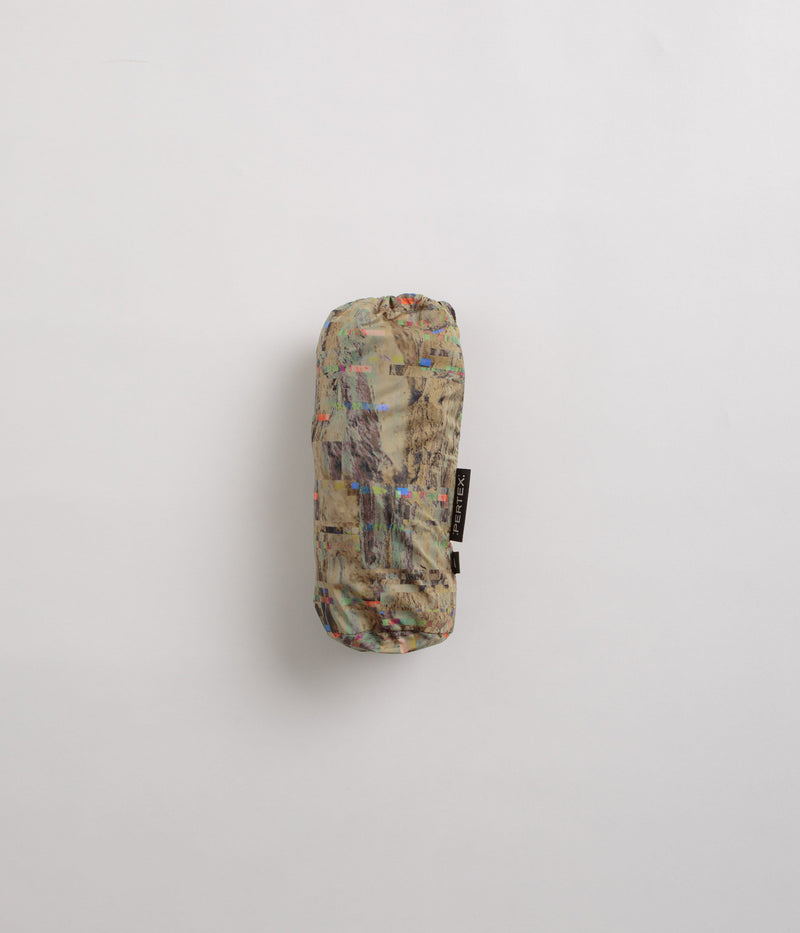 and wander Pertex Printed Wind T-Shirt in Beige