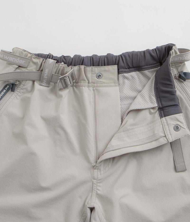 and wander Trek Shorts in Light Grey