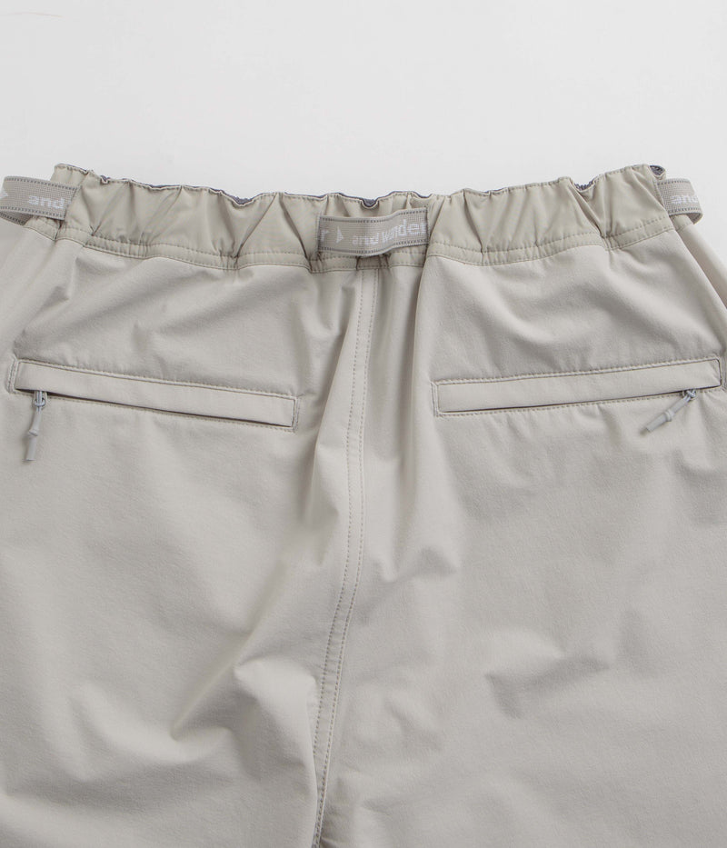 and wander Trek Shorts in Light Grey
