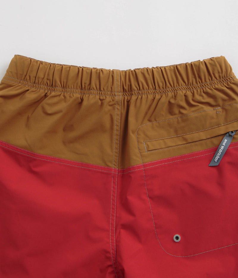 and wander Wave Shorts in Red
