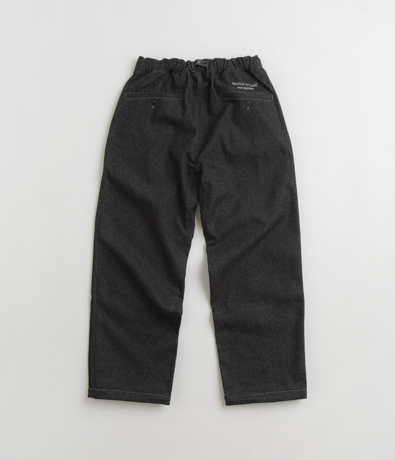 and wander x Maison Kitsune Cotton Wool Pants in Charcoal