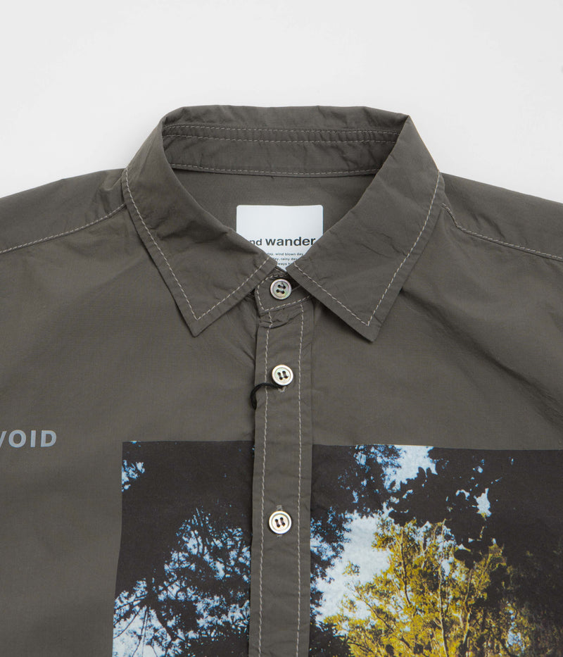 and wander x Naoki Ishikawa The Void Tree Shirt in Charcoal