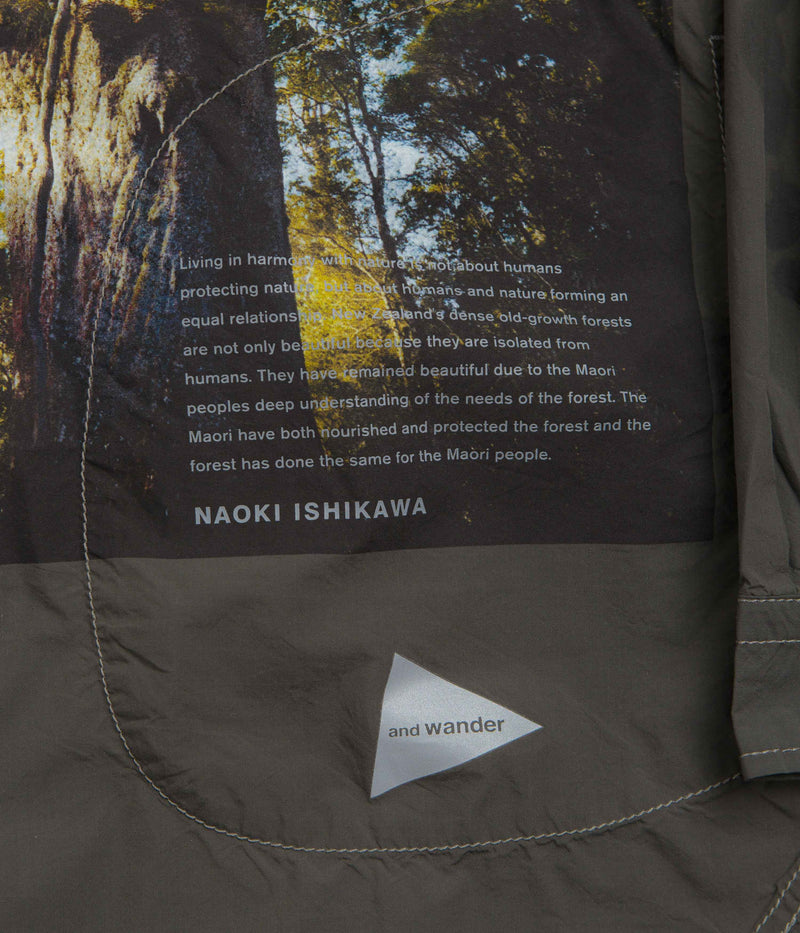 and wander x Naoki Ishikawa The Void Tree Shirt in Charcoal