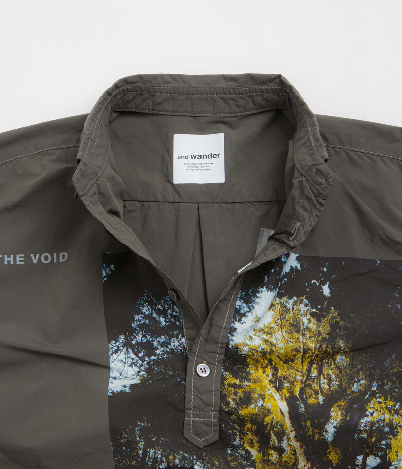 and wander x Naoki Ishikawa The Void Tree Shirt in Charcoal