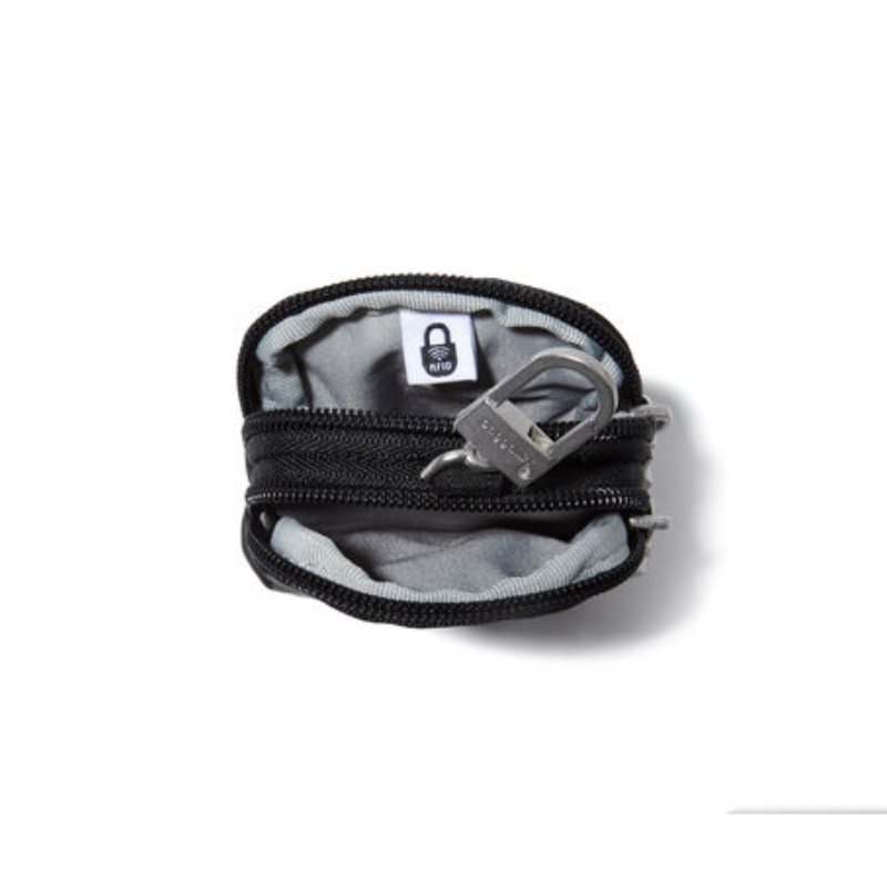 Baggallini On the Go Mini Pouch - Black Cheetah Emboss
