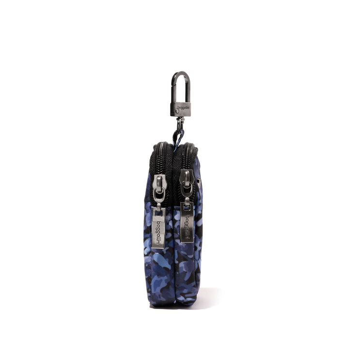 Baggallini On the Go Mini Pouch - Indigo Petal