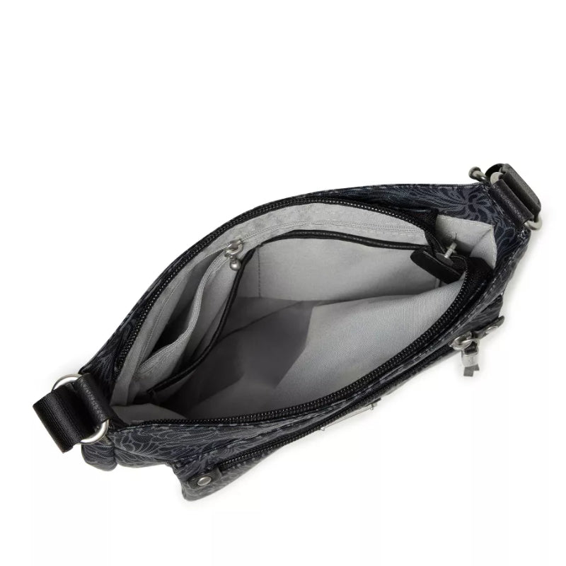 Baggallini Uptown Bagg With RFID Phone Wristlet - Midnight Blossom