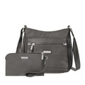 Baggallini Uptown Bagg With RFID Phone Wristlet - Sterling Shimmer