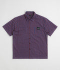 Baglady Plaid Short Sleeve Shirt in Red and Blue