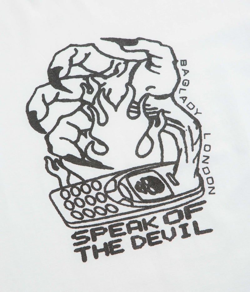 Baglady x DDF Speak Of The Devil T-Shirt in White
