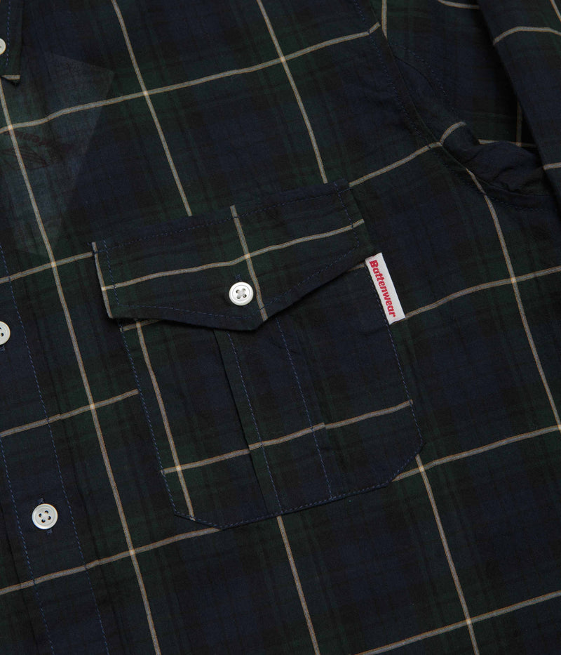 Battenwear BD Scout Shirt in Navy Plaid