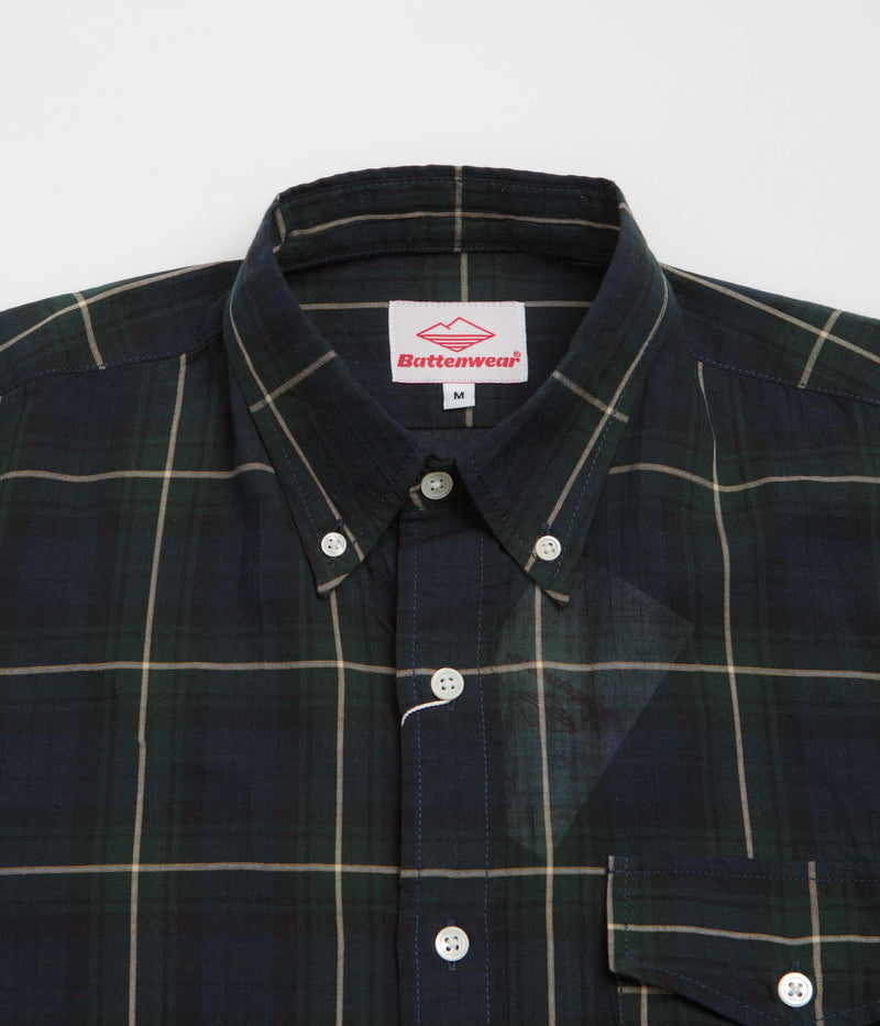Battenwear BD Scout Shirt in Navy Plaid
