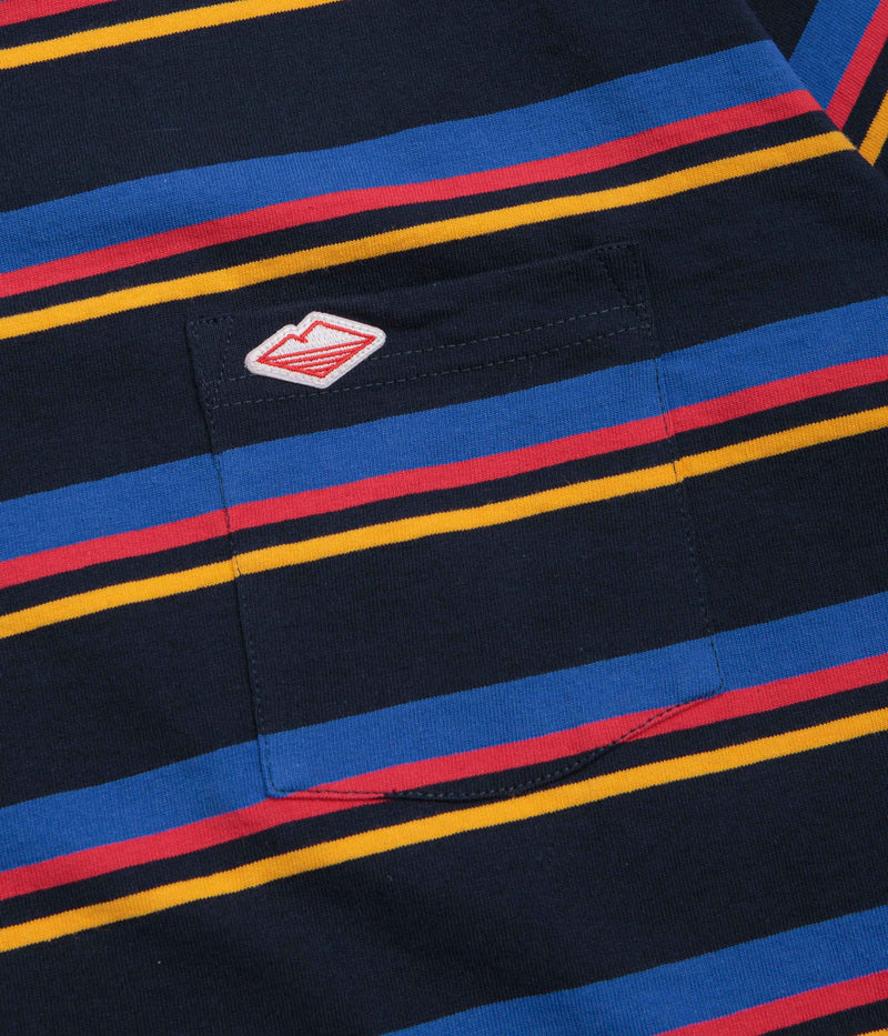 Battenwear Pocket Rugby T-Shirt in Multi Stripe