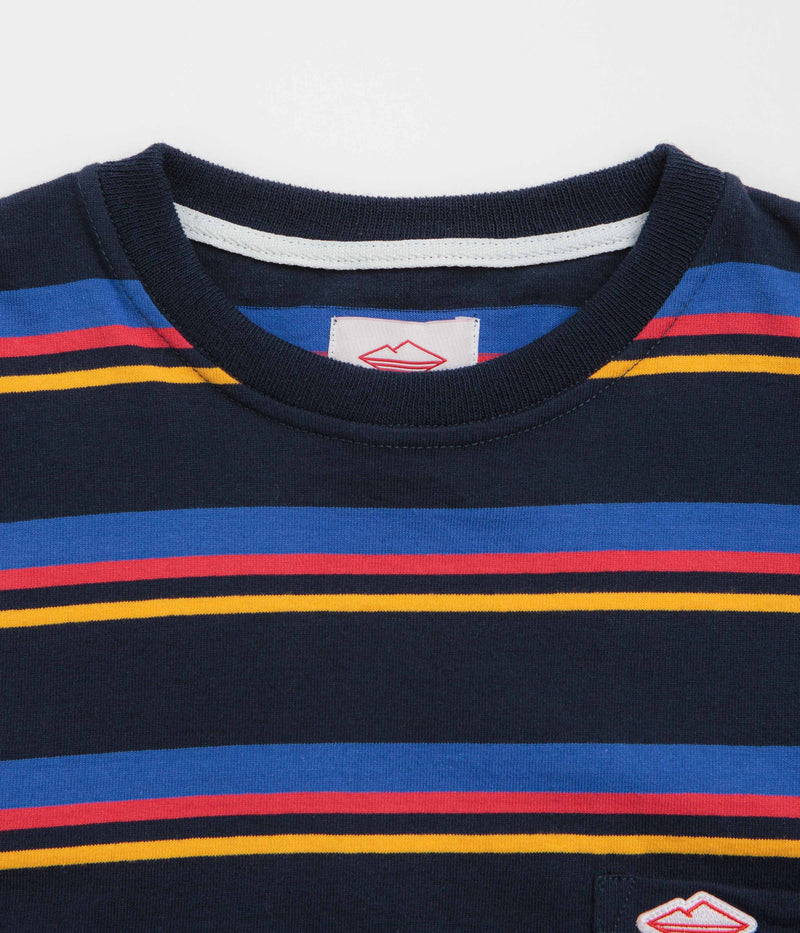 Battenwear Pocket Rugby T-Shirt in Multi Stripe
