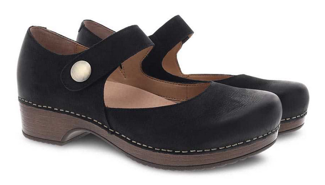 Beatrice Black Burnished Nubuck
