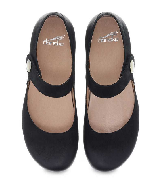 Beatrice Black Burnished Nubuck