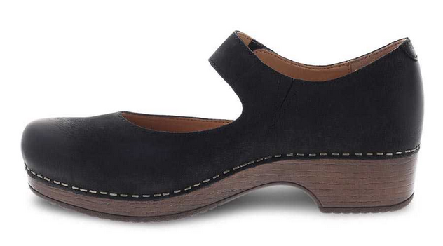 Beatrice Black Burnished Nubuck
