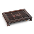 Black Rosewood Antique-Style Tea Tray 15.7*11*3in(40*28*7.5cm)