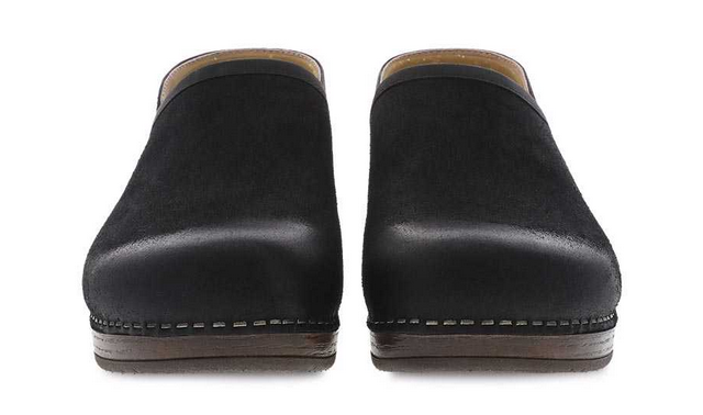 Brenna Black Burnished Suede