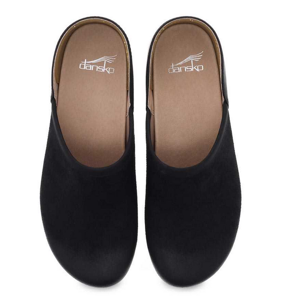 Brenna Black Burnished Suede