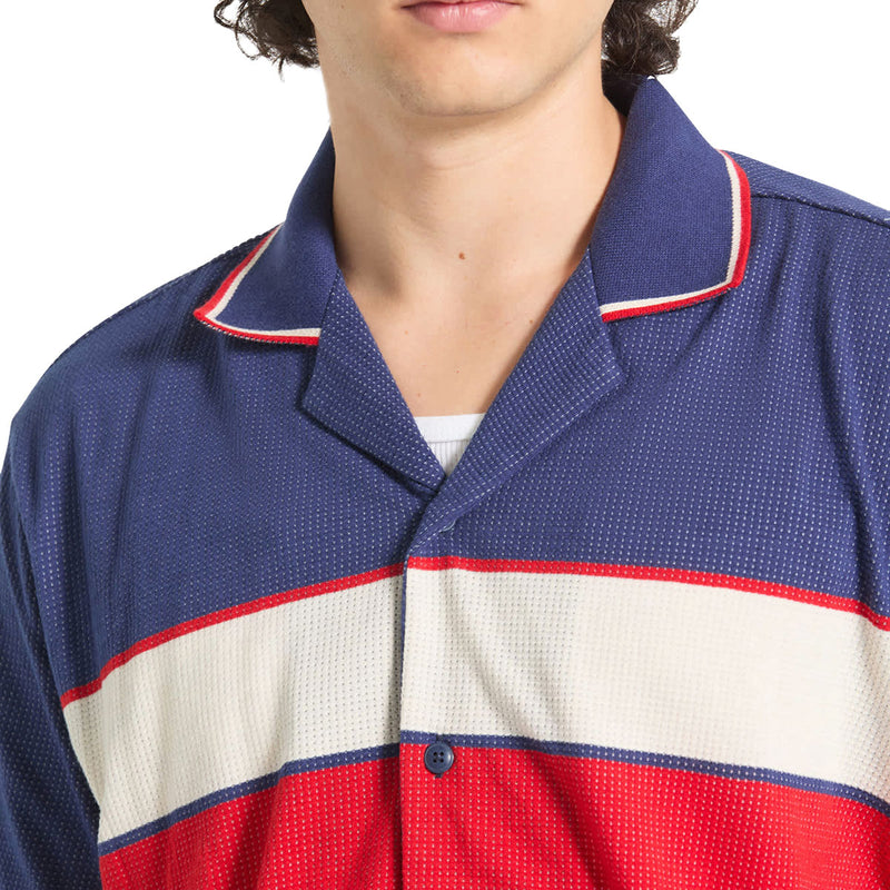 Brixton Bunker Mesh Shirt - Washed Navy
