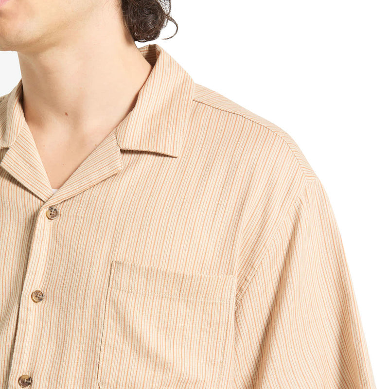 Brixton Bunker Slub Shirt - Italian Clay Stripe