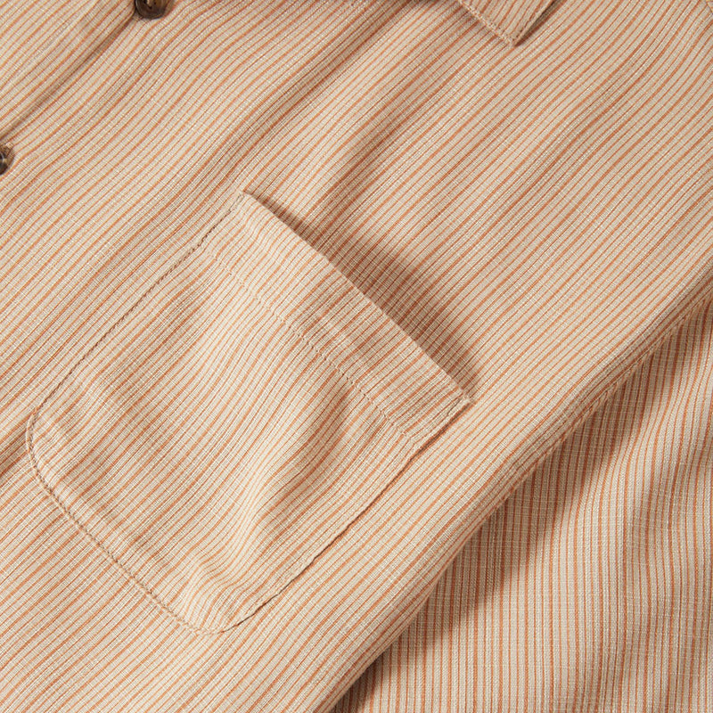 Brixton Bunker Slub Shirt - Italian Clay Stripe