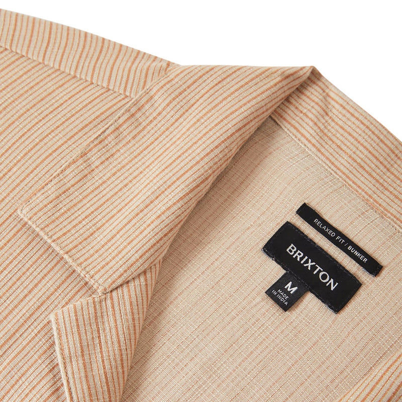 Brixton Bunker Slub Shirt - Italian Clay Stripe