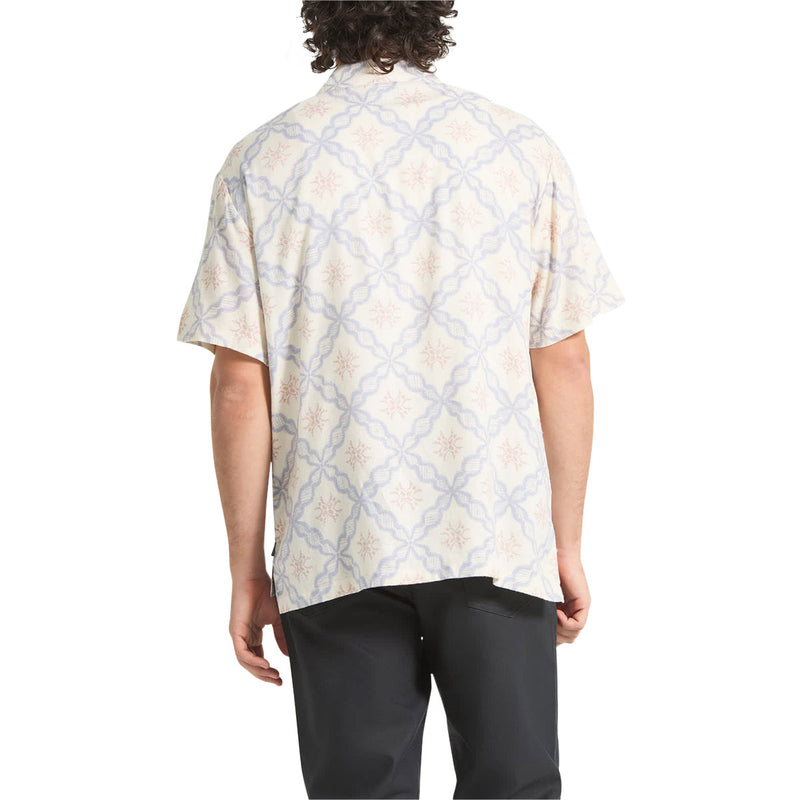 Brixton Bunker Slub Shirt - Off White/Blue Tile