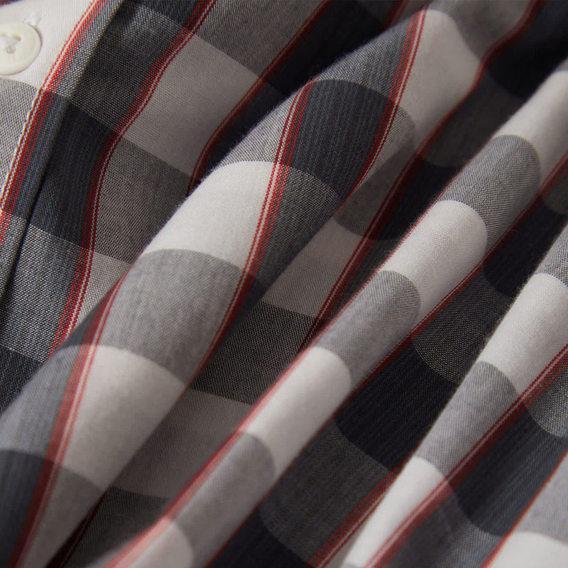Brixton Cru Plaid Shirt - Black/Off White/Red