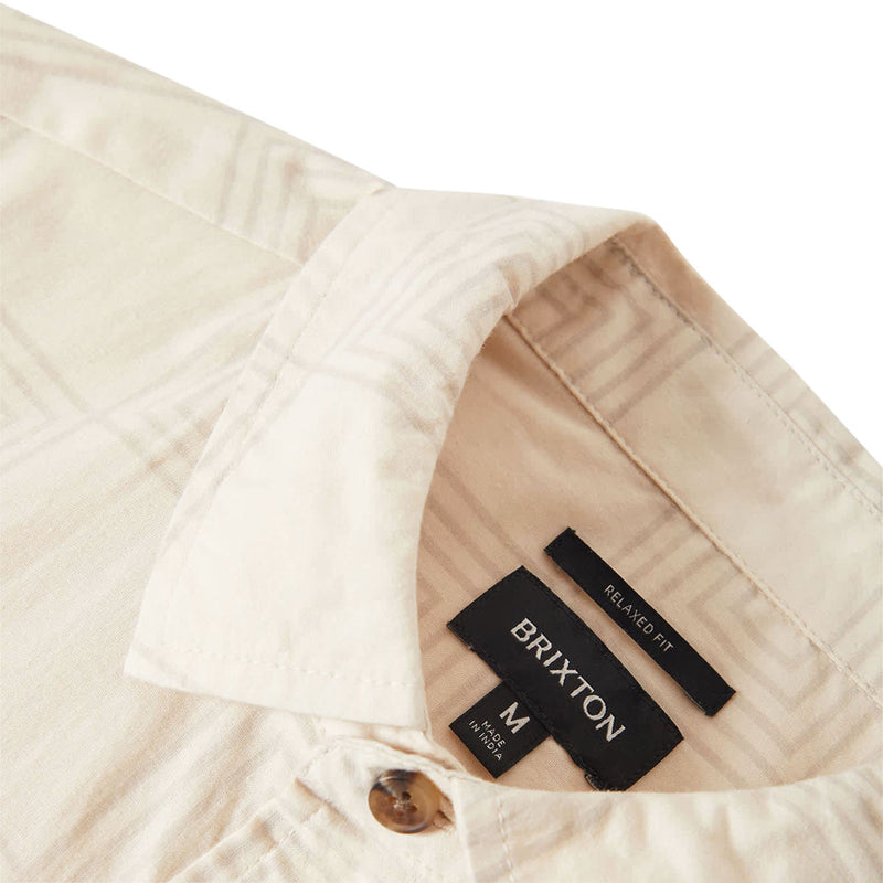 Brixton Cru Print Shirt - Whitecap/Geo Checker