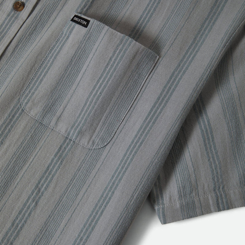 Brixton Cru Striped Dobby Shirt - Trooper
